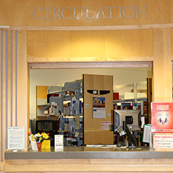 Photo of the Circulation Desk at Barber Library in Bend