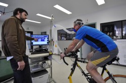 Bike VO2max test at COCC Physiology Lab