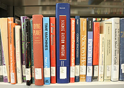 Fiction books at Barber Library