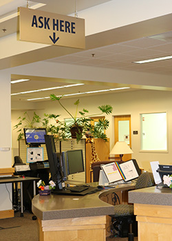 The Reference Desk at Barber Library