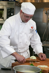 Cascade Culinary Institute Student - Chopping