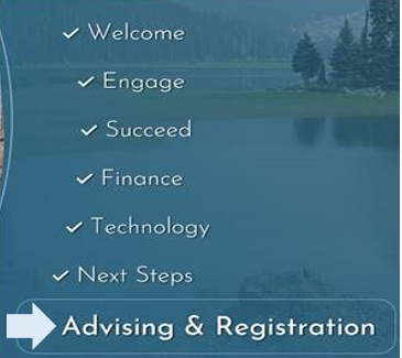 Advising & Registration Overview Screenshot of Advising & Registration Overview
