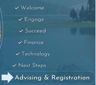 Screenshot of Advising & Registration Overview