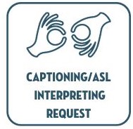 Image of signing. Captioning/ASL Interpreting Requests