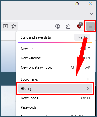 Firefox tools menu