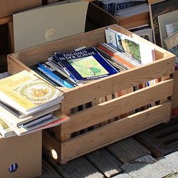 Photo of books in boxes