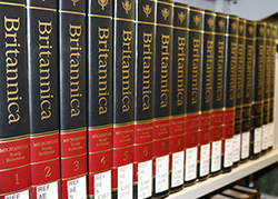 Encylcopedia Britannica in print at Barber Library