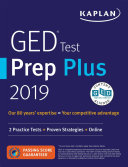 Cover of GED Test Prep Plus 2019