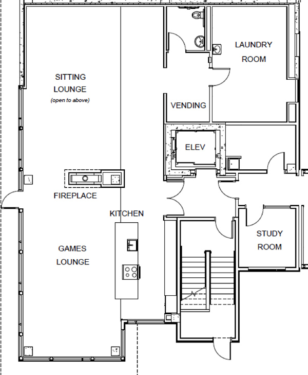 Floor Plan - 1st floor community space