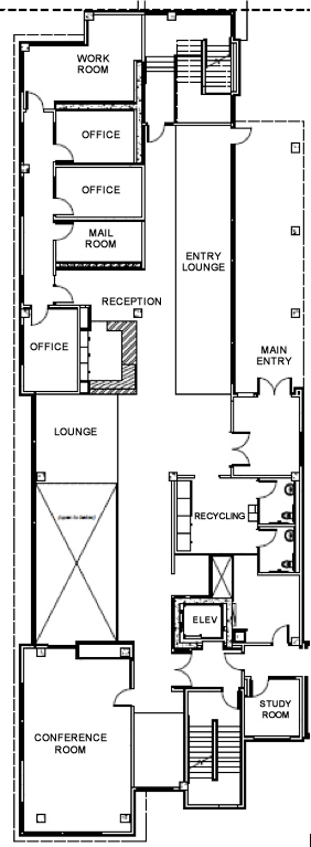 Floor Plan - 2nd floor offices and community space
