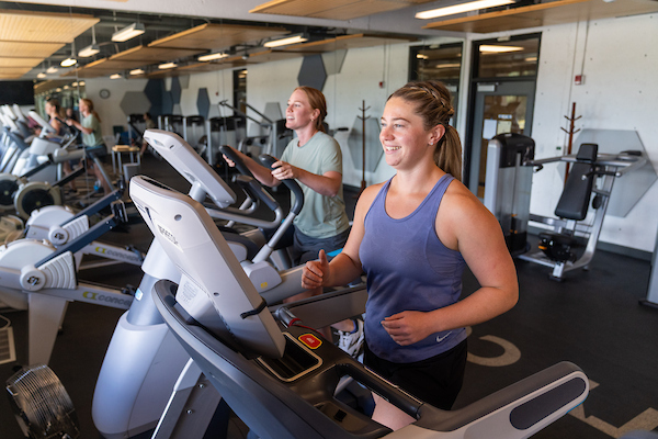 people on cardio equipment