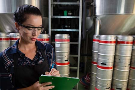 Business woman working in brewing industry